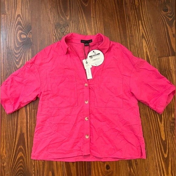 SANCTUARY REVOLVE Easy Pocket Shirt in Tart BNWT - Picture 5 of 6